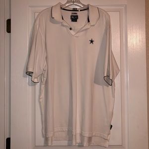Climalite stretch Dallas Cowboys Adidas white polo with black trimming